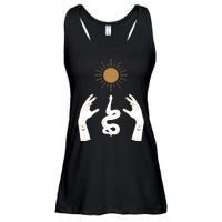 Boho Hands Reaching For The Sun Snake Ladies Essential Flowy Tank