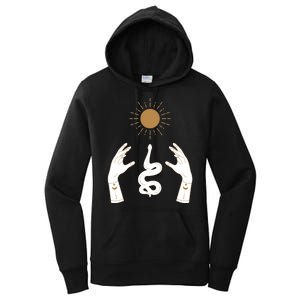 Boho Hands Reaching For The Sun Snake Women's Pullover Hoodie