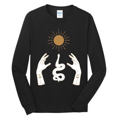 Boho Hands Reaching For The Sun Snake Tall Long Sleeve T-Shirt