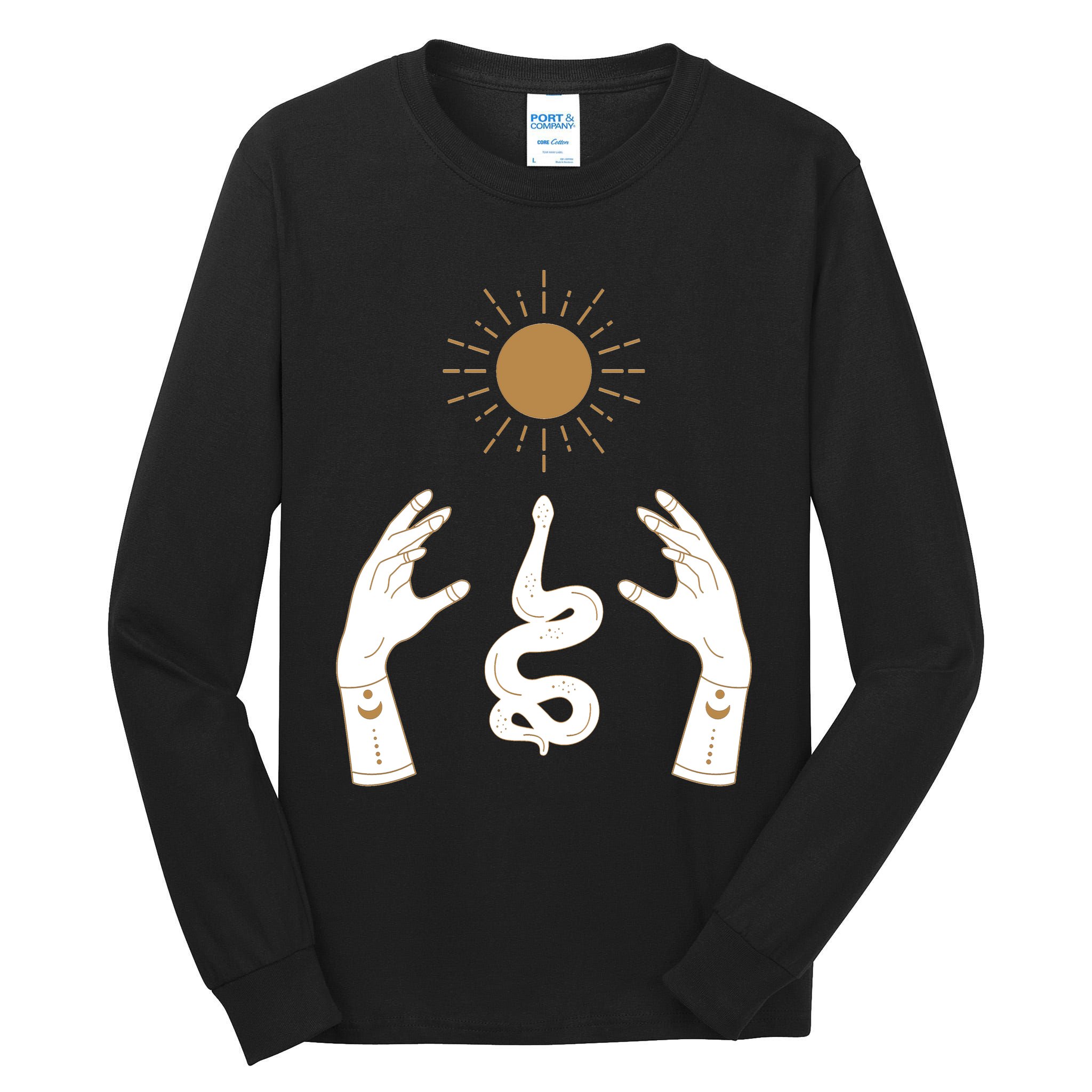 Boho Hands Reaching For The Sun Snake Tall Long Sleeve T-Shirt
