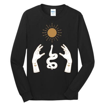 Boho Hands Reaching For The Sun Snake Tall Long Sleeve T-Shirt