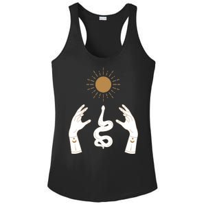 Boho Hands Reaching For The Sun Snake Ladies PosiCharge Competitor Racerback Tank