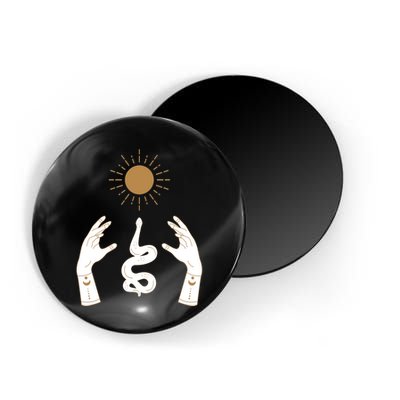 Boho Hands Reaching For The Sun Snake Magnet