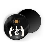 Boho Hands Reaching For The Sun Snake Magnet