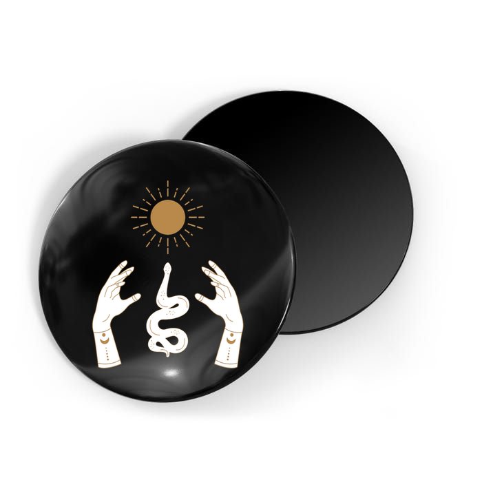 Boho Hands Reaching For The Sun Snake Magnet