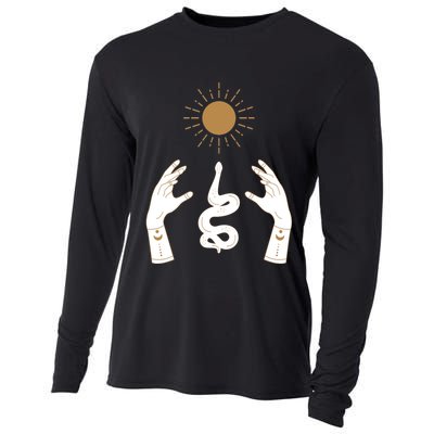 Boho Hands Reaching For The Sun Snake Cooling Performance Long Sleeve Crew