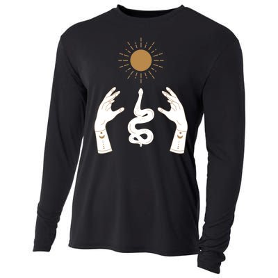 Boho Hands Reaching For The Sun Snake Cooling Performance Long Sleeve Crew