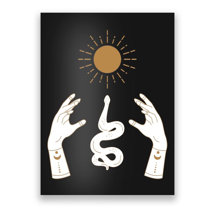 Boho Hands Reaching For The Sun Snake Poster