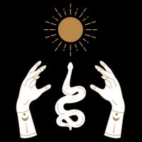 Boho Hands Reaching For The Sun Snake Poster