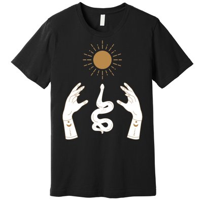 Boho Hands Reaching For The Sun Snake Premium T-Shirt