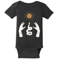 Boho Hands Reaching For The Sun Snake Baby Bodysuit