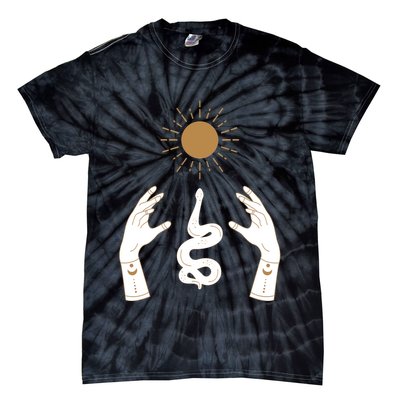 Boho Hands Reaching For The Sun Snake Tie-Dye T-Shirt