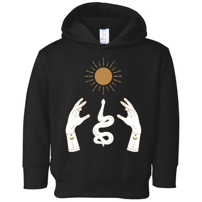 Boho Hands Reaching For The Sun Snake Toddler Hoodie