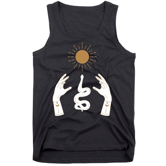 Boho Hands Reaching For The Sun Snake Tank Top