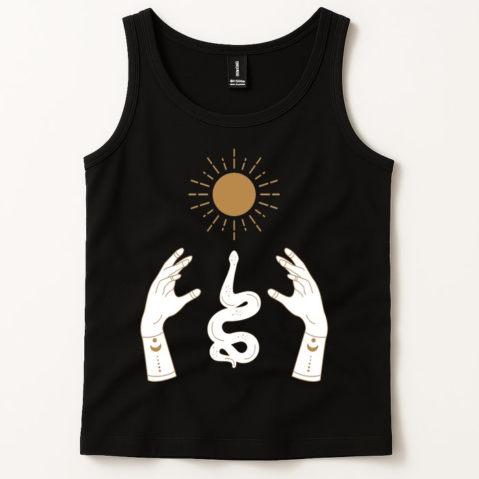 Boho Hands Reaching For The Sun Snake Tank Top