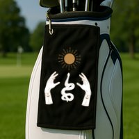 Boho Hands Reaching For The Sun Snake Golf Towel