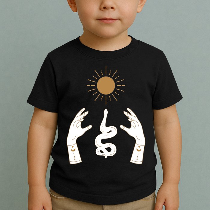 Boho Hands Reaching For The Sun Snake Toddler T-Shirt
