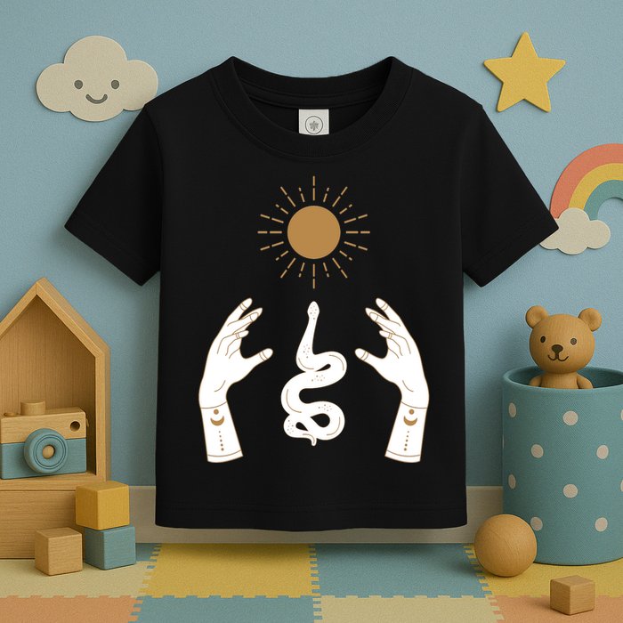 Boho Hands Reaching For The Sun Snake Toddler T-Shirt