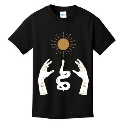 Boho Hands Reaching For The Sun Snake Kids T-Shirt