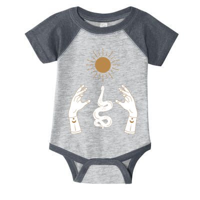 Boho Hands Reaching For The Sun Snake Infant Baby Jersey Bodysuit