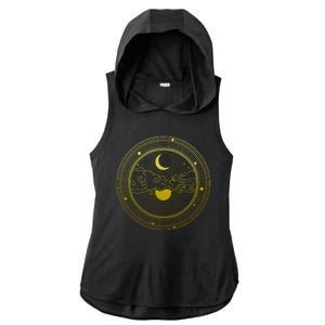 BoHo Moon and Sun Reflection Ladies PosiCharge Tri-Blend Wicking Draft Hoodie Tank