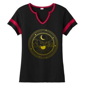 BoHo Moon and Sun Reflection Ladies Halftime Notch Neck Tee