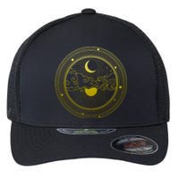 BoHo Moon and Sun Reflection Flexfit Unipanel Trucker Cap