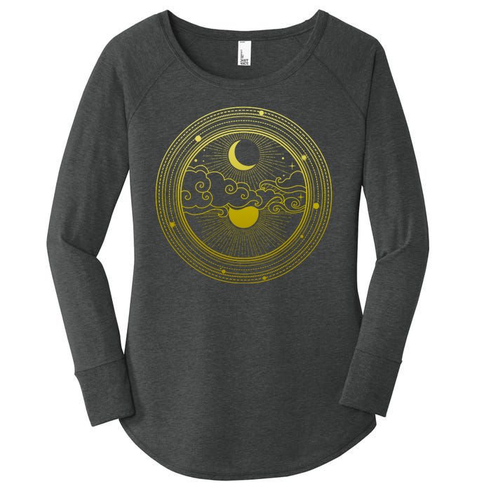 BoHo Moon and Sun Reflection Women's Perfect Tri Tunic Long Sleeve Shirt