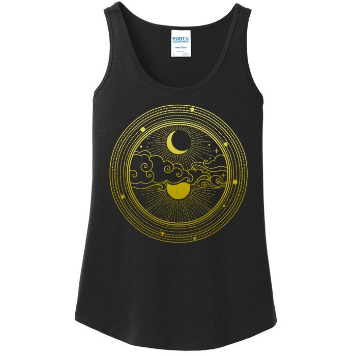 BoHo Moon and Sun Reflection Ladies Essential Tank