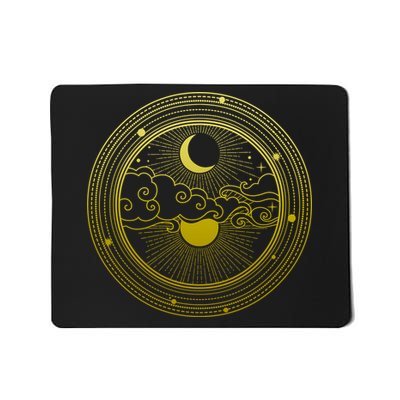 BoHo Moon and Sun Reflection Mousepad