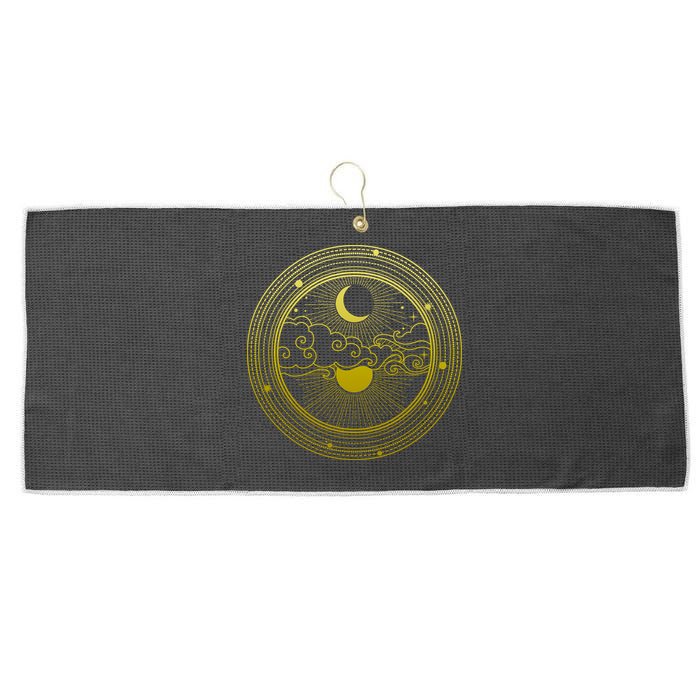 BoHo Moon and Sun Reflection Large Microfiber Waffle Golf Towel