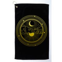 BoHo Moon and Sun Reflection Golf Towel