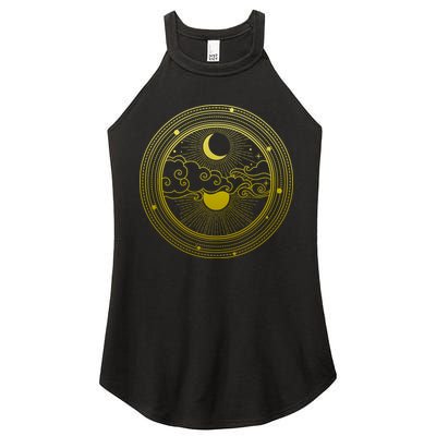 BoHo Moon and Sun Reflection Women's Perfect Tri Rocker Tank