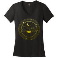 BoHo Moon and Sun Reflection Women's V-Neck T-Shirt