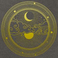 BoHo Moon and Sun Reflection Cotton Canvas Backpack