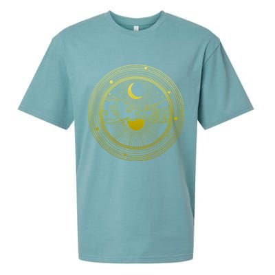 BoHo Moon and Sun Reflection Sueded Cloud Jersey T-Shirt