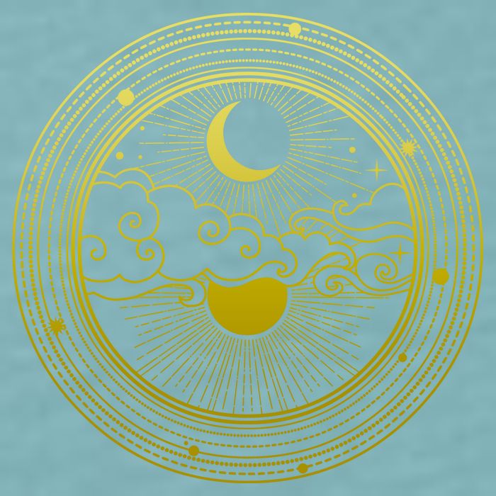 BoHo Moon and Sun Reflection Sueded Cloud Jersey T-Shirt