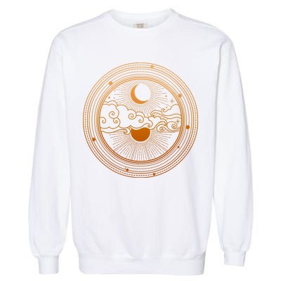 BoHo Moon and Sun Reflection Garment-Dyed Sweatshirt