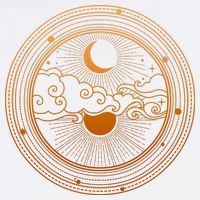 BoHo Moon and Sun Reflection Garment-Dyed Sweatshirt