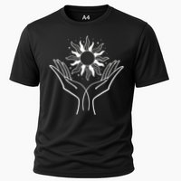 Boho Styled Hands Lifting Sun Spiritual Cooling Performance Crew T-Shirt
