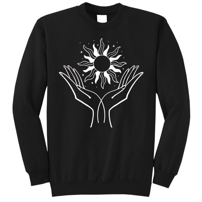 Boho Styled Hands Lifting Sun Spiritual Sweatshirt