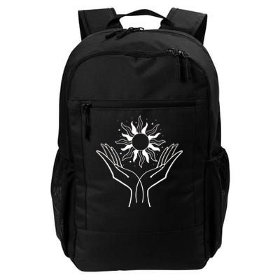 Boho Styled Hands Lifting Sun Spiritual Daily Commute Backpack