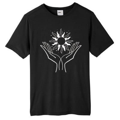 Boho Styled Hands Lifting Sun Spiritual Tall Fusion ChromaSoft Performance T-Shirt