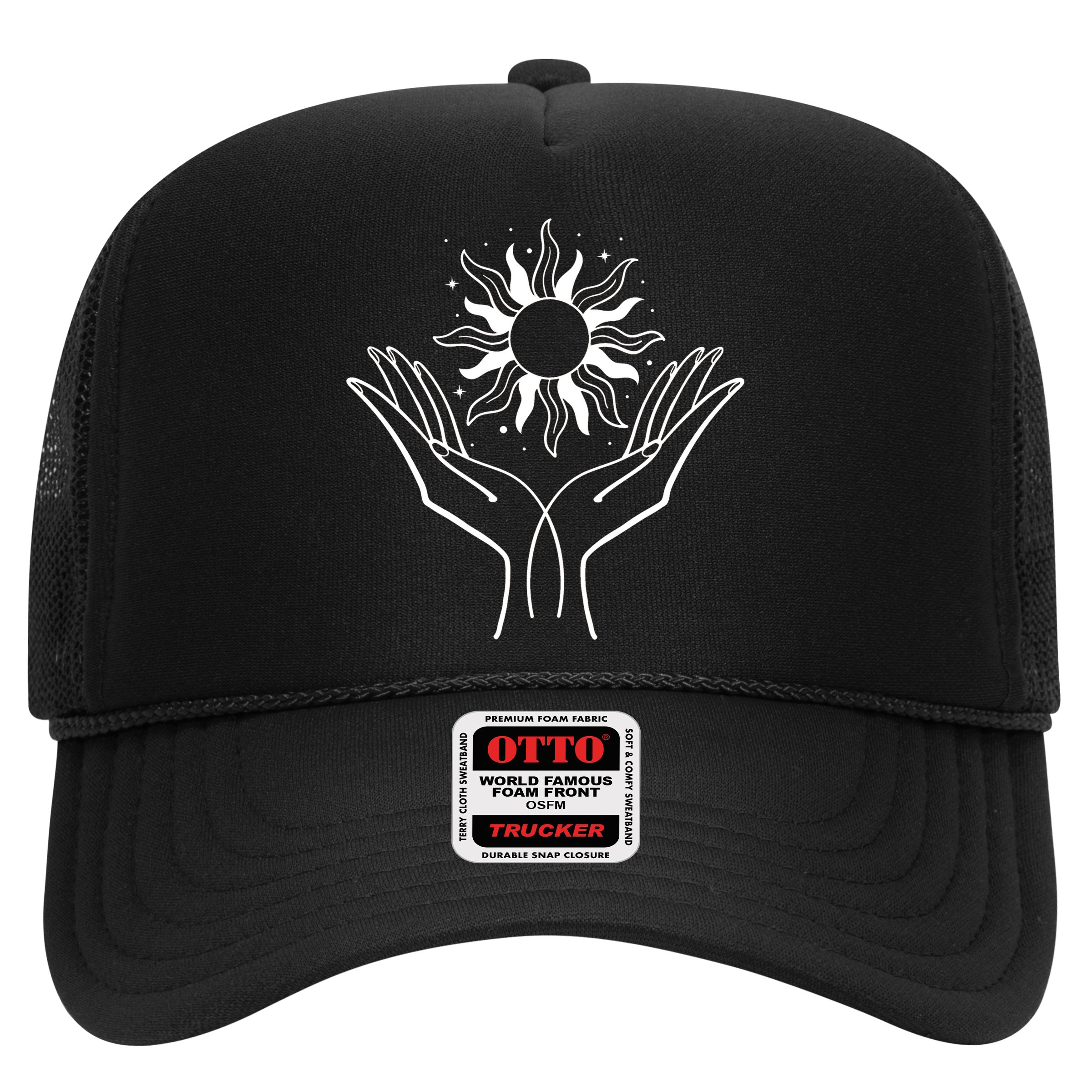Boho Styled Hands Lifting Sun Spiritual Hat