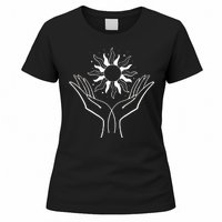 Boho Styled Hands Lifting Sun Spiritual Women's T-Shirt