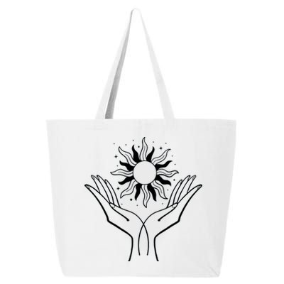 Boho Styled Hands Lifting Sun Spiritual 25L Jumbo Tote