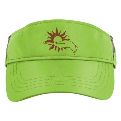 Boho Styled Open Palm Sun In Hand Adult Drive Performance Visor