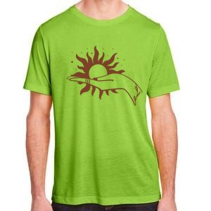 Boho Styled Open Palm Sun In Hand Adult ChromaSoft Performance T-Shirt