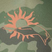 Boho Styled Open Palm Sun In Hand Legacy Tie Dye Trucker Hat