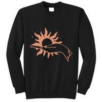 Boho Styled Open Palm Sun In Hand Sweatshirt